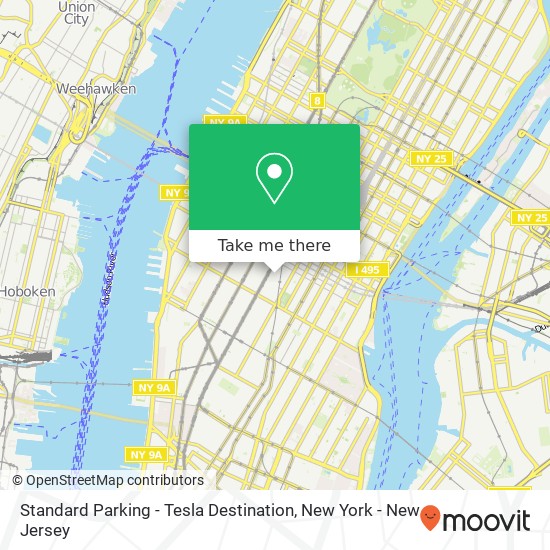 Standard Parking - Tesla Destination map