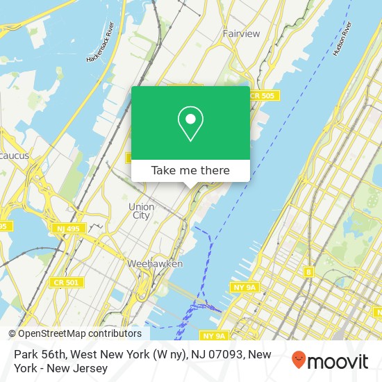 Mapa de Park 56th, West New York (W ny), NJ 07093