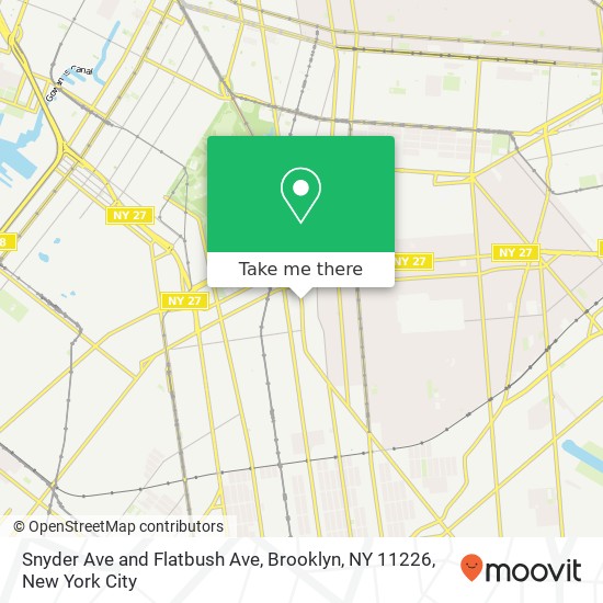 Snyder Ave and Flatbush Ave, Brooklyn, NY 11226 map