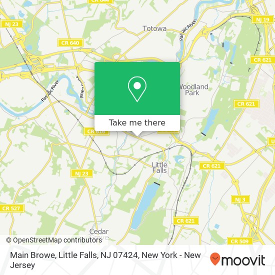 Mapa de Main Browe, Little Falls, NJ 07424