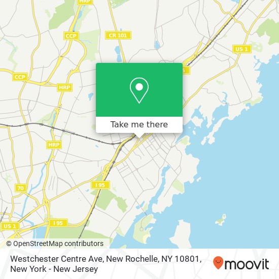 Mapa de Westchester Centre Ave, New Rochelle, NY 10801