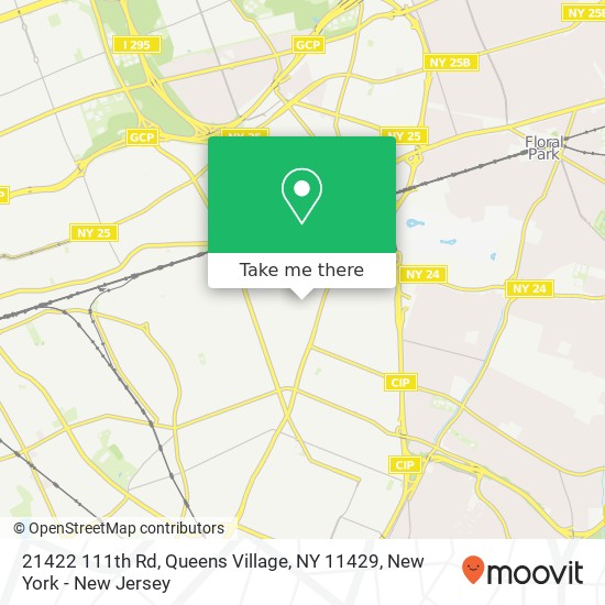 Mapa de 21422 111th Rd, Queens Village, NY 11429
