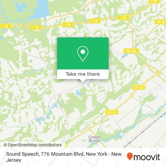 Mapa de Sound Speech, 776 Mountain Blvd