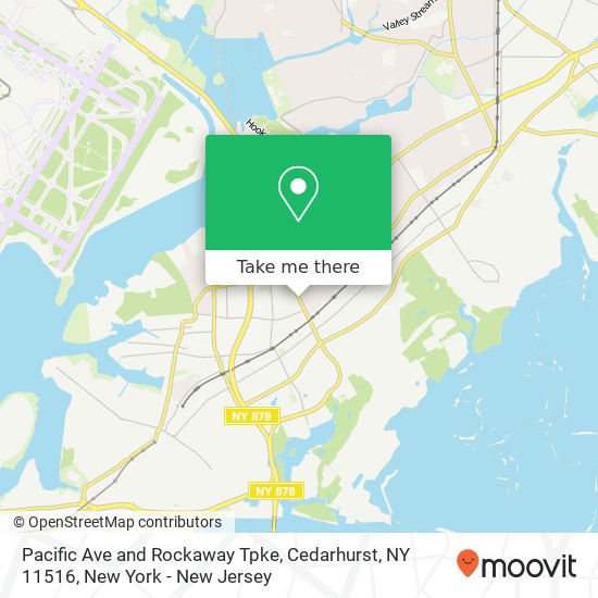 Mapa de Pacific Ave and Rockaway Tpke, Cedarhurst, NY 11516