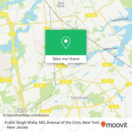 Mapa de Kulbir Singh Walia, MD, Avenue of the Cmn