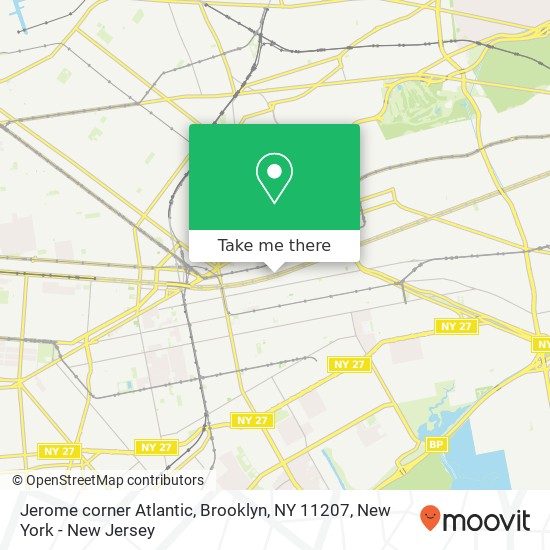 Jerome corner Atlantic, Brooklyn, NY 11207 map