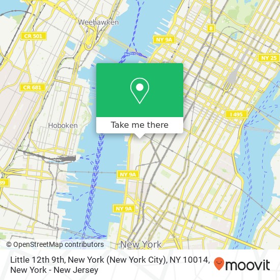 Mapa de Little 12th 9th, New York (New York City), NY 10014