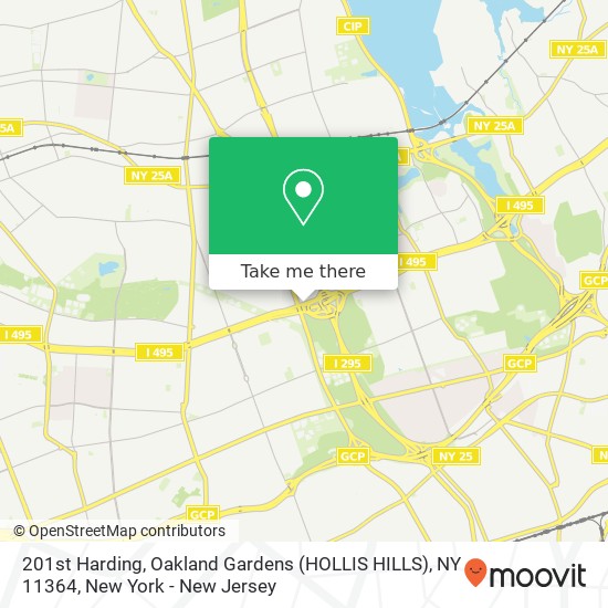 Mapa de 201st Harding, Oakland Gardens (HOLLIS HILLS), NY 11364