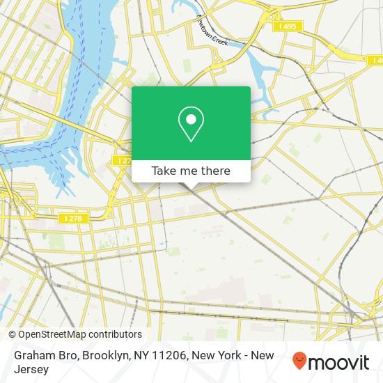 Mapa de Graham Bro, Brooklyn, NY 11206