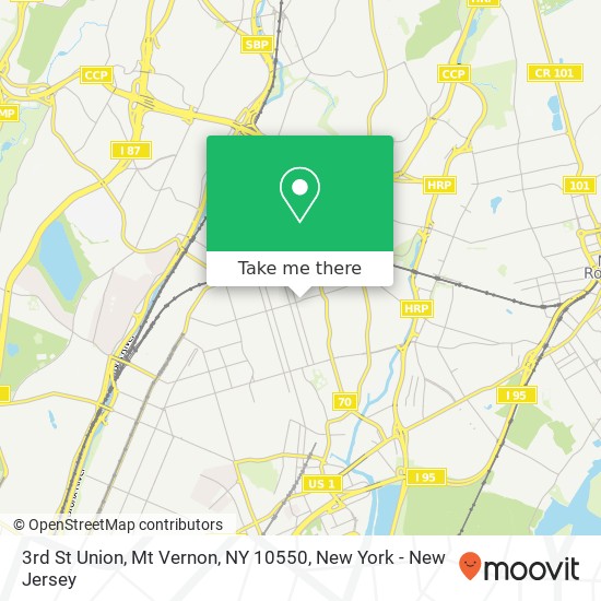 Mapa de 3rd St Union, Mt Vernon, NY 10550