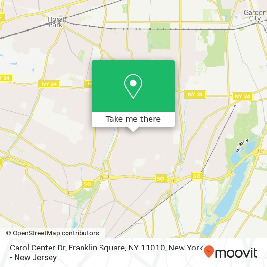 Mapa de Carol Center Dr, Franklin Square, NY 11010