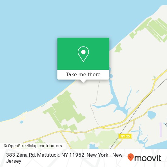 Mapa de 383 Zena Rd, Mattituck, NY 11952
