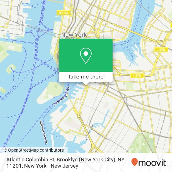 Atlantic Columbia St, Brooklyn (New York City), NY 11201 map