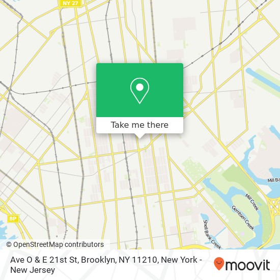 Ave O & E 21st St, Brooklyn, NY 11210 map