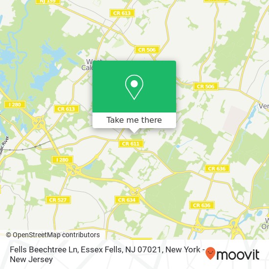 Fells Beechtree Ln, Essex Fells, NJ 07021 map