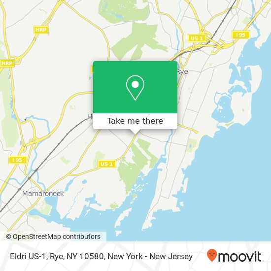 Eldri US-1, Rye, NY 10580 map