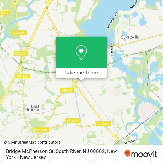Mapa de Bridge McPherson St, South River, NJ 08882