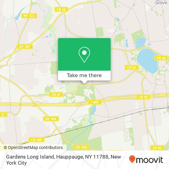 Mapa de Gardens Long Island, Hauppauge, NY 11788