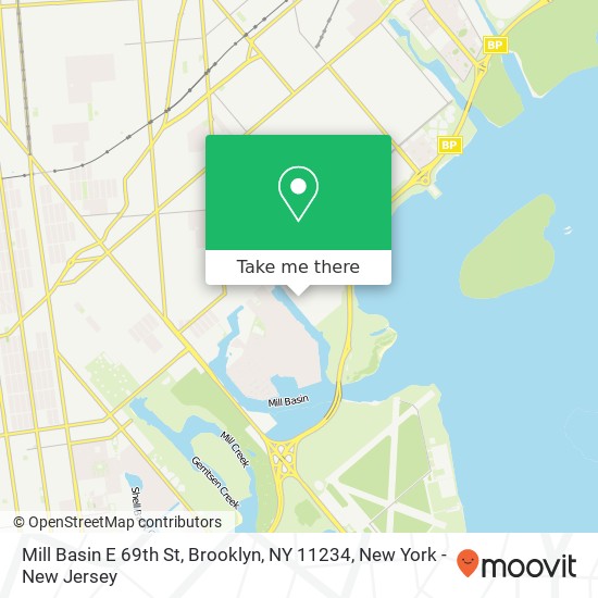 Mapa de Mill Basin E 69th St, Brooklyn, NY 11234