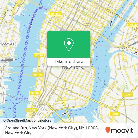 3rd and 9th, New York (New York City), NY 10003 map