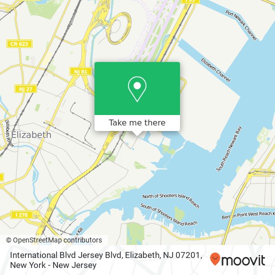 International Blvd Jersey Blvd, Elizabeth, NJ 07201 map