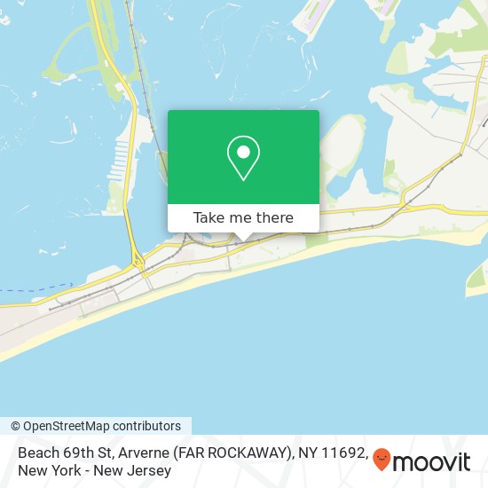 Mapa de Beach 69th St, Arverne (FAR ROCKAWAY), NY 11692