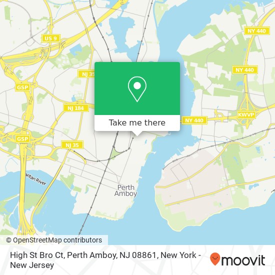 Mapa de High St Bro Ct, Perth Amboy, NJ 08861