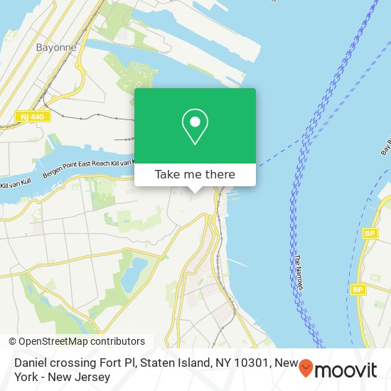 Daniel crossing Fort Pl, Staten Island, NY 10301 map