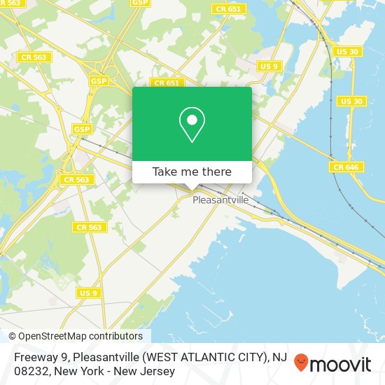 Mapa de Freeway 9, Pleasantville (WEST ATLANTIC CITY), NJ 08232