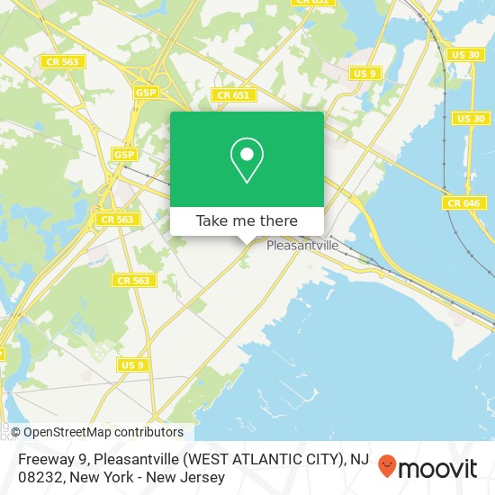 Freeway 9, Pleasantville (WEST ATLANTIC CITY), NJ 08232 map