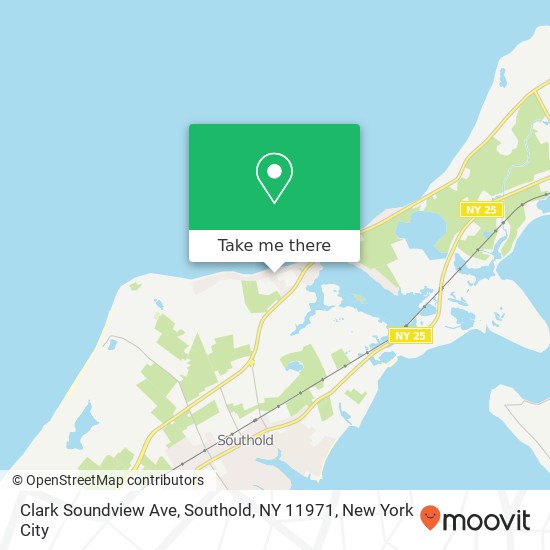 Clark Soundview Ave, Southold, NY 11971 map