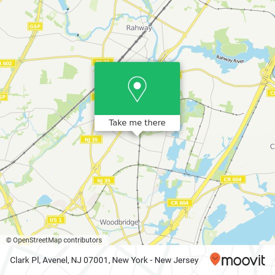 Mapa de Clark Pl, Avenel, NJ 07001