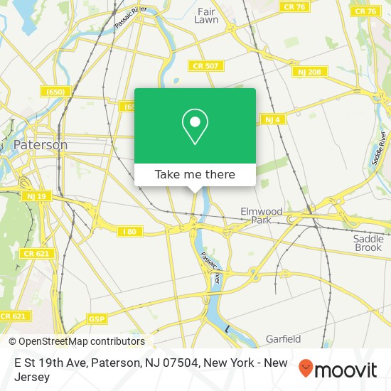 E St 19th Ave, Paterson, NJ 07504 map
