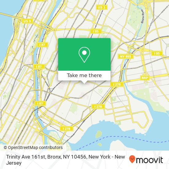 Trinity Ave 161st, Bronx, NY 10456 map