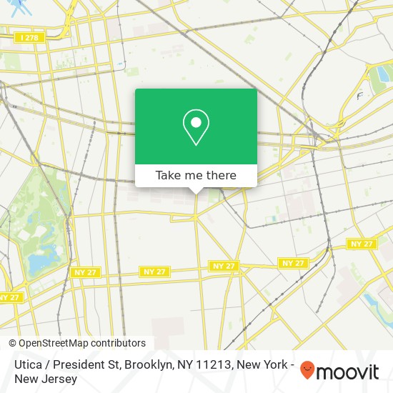 Mapa de Utica / President St, Brooklyn, NY 11213