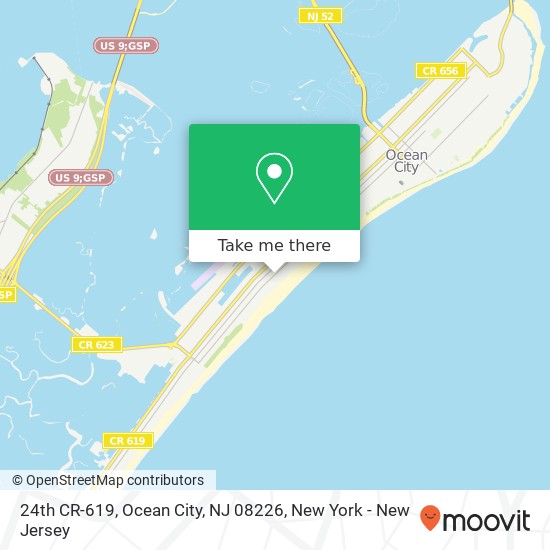 Mapa de 24th CR-619, Ocean City, NJ 08226