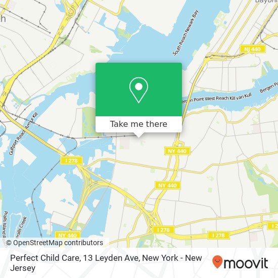Mapa de Perfect Child Care, 13 Leyden Ave