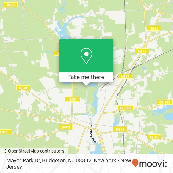 Mapa de Mayor Park Dr, Bridgeton, NJ 08302