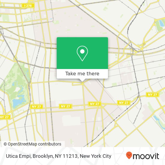 Mapa de Utica Empi, Brooklyn, NY 11213