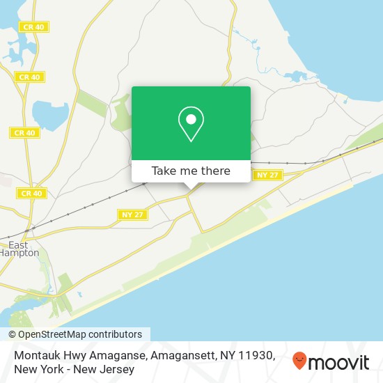 Mapa de Montauk Hwy Amaganse, Amagansett, NY 11930