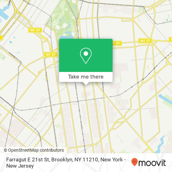 Farragut E 21st St, Brooklyn, NY 11210 map