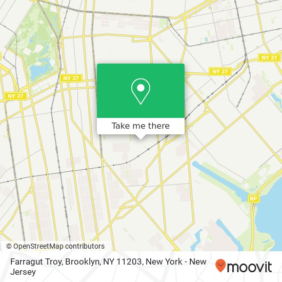 Mapa de Farragut Troy, Brooklyn, NY 11203