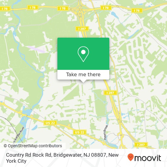 Country Rd Rock Rd, Bridgewater, NJ 08807 map