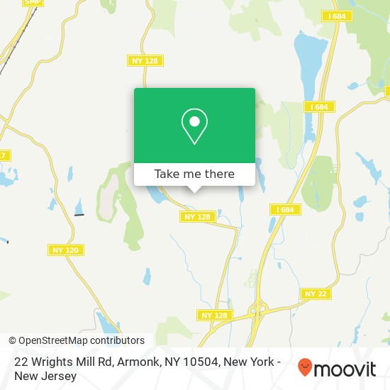 Mapa de 22 Wrights Mill Rd, Armonk, NY 10504