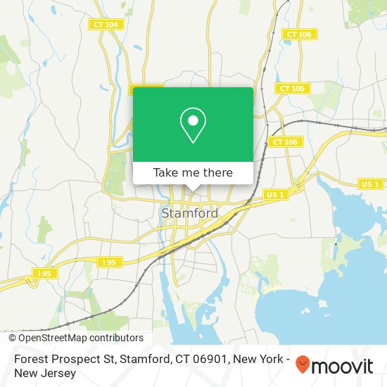 Mapa de Forest Prospect St, Stamford, CT 06901