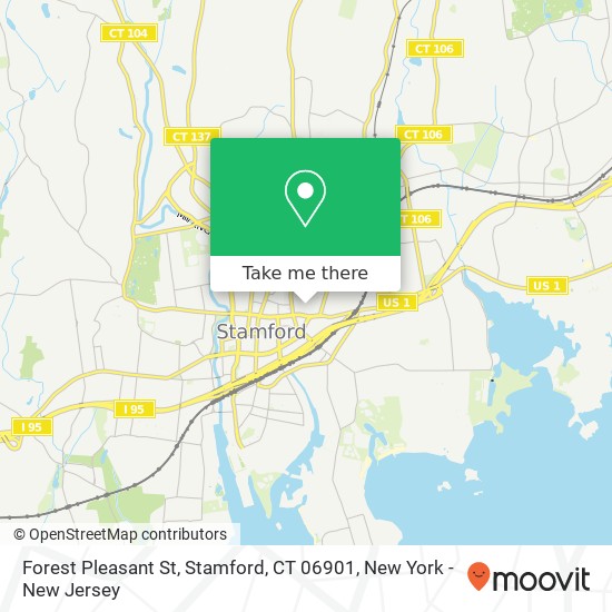 Mapa de Forest Pleasant St, Stamford, CT 06901
