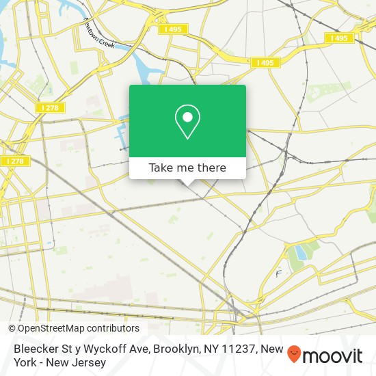 Mapa de Bleecker St y Wyckoff Ave, Brooklyn, NY 11237