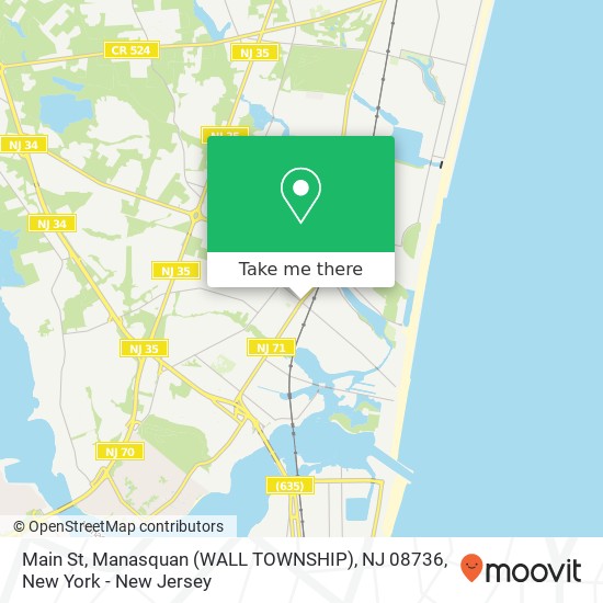 Main St, Manasquan (WALL TOWNSHIP), NJ 08736 map