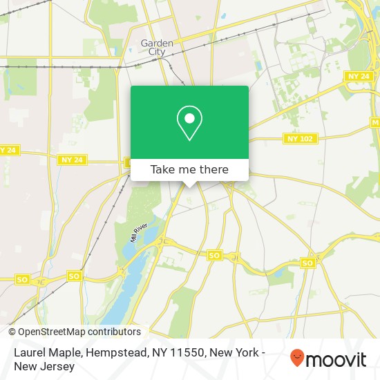 Mapa de Laurel Maple, Hempstead, NY 11550