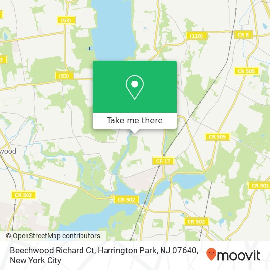 Mapa de Beechwood Richard Ct, Harrington Park, NJ 07640